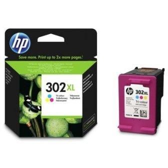 HP F6U67AE, 302XL, Ink Cartridge HC Tri-Color, Officejet 3832, 4650, 4652, 4654- Original