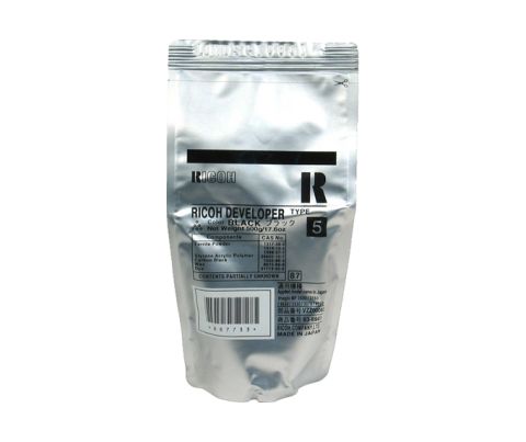 Ricoh 887733 Developer Black, Type 5, 340, 350, 355, 450, 455 - Genuine