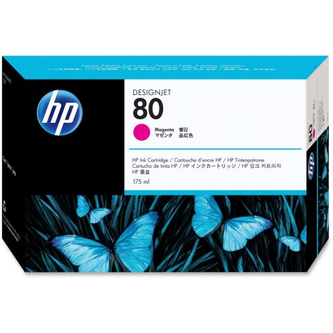 HP C4874A, No.80 Ink Cartridge- Magenta, Designjet 1050, 1055- Original