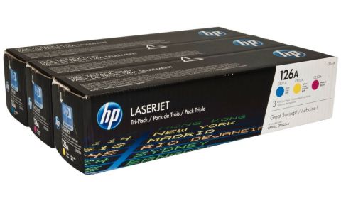 HP CF341A, 126A Toner Cartridge Multipack, CP1025, M175, M275 - 3 Colour Genuine