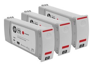 HP CR251A, 771 Ink Cartridge, Designjet Z6200 - Chromatic Red Multipack Genuine