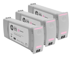 HP CR254A, 771 Ink Cartridge, Designjet Z6200 - Light Magenta Multipack Genuine