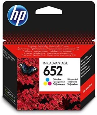 HP F6V24AE, 652, Ink Advantage Cartridge Tri-color, Ink Advantage 1115, 2135, 3600, 3635- Original