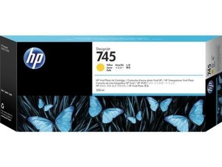 HP F9K02A, 745, Ink Cartridge Yellow, 300ml, Designjet Z2600, Z5600- Original