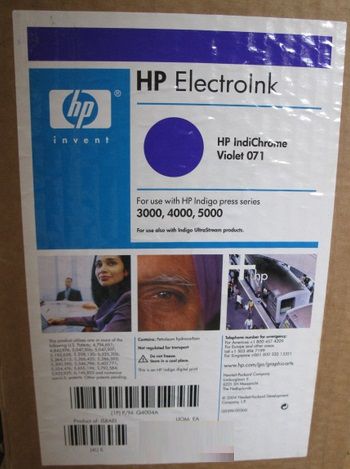 HP Q4004a, ElectroInk Indichrome Violet, Indigo Digital Press 3000, 5000- Original