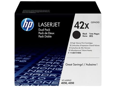 HP Q5942XD, Toner Cartridge HC Black Multipack, Laserjet 4250, 4350- Original