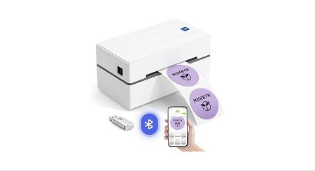 MUNBYN ITPP130B, Bluetooth Thermal Label Printer 130B Wireless 4x6 Shipping Label Printer