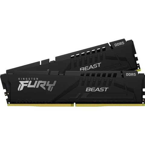 Kingston KF552C36BBEK2-16, FURY Beast 16GB (2x8GB) 5200MT/s DDR5 CL36 Desktop Memory Kit of 2 