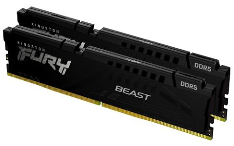 Kingston KF552C40BBK2-32, Fury Beast 32GB (2x16GB) 5200MT/s DDR5 CL40 Kit of 2 Desktop Memory