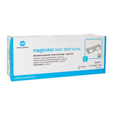 Konica Minolta 1710587-003, Toner Cartridge HC Cyan, Magicolor 2400, 2430, 2500, 2530- Original