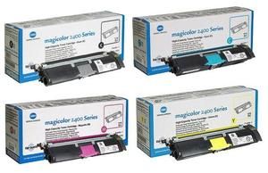 Konica Minolta 1710589, Toner Cartridge Value Pack HC 4 Colour, Magicolor 2400, 2500- Original