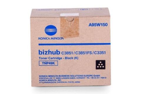 Konica Minolta TNP49K, Toner Cartridge Black, Bizhub C3351, C3851, C3851fs- Original