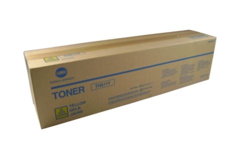 Konica Minolta TN611Y, Toner Cartridge- Yellow, C451, C550, C650- Original