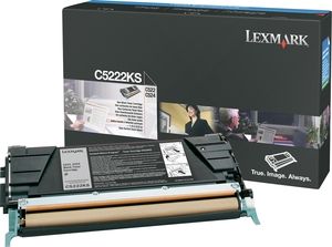 Lexmark C5222KS Toner Cartridge, C522, C524, C530, C532, C534 - Black Genuine