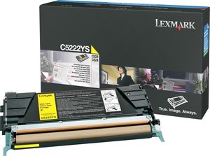 Lexmark C5222YS Toner Cartridge, C522, C524, C530, C532, C534 - Yellow Genuine