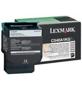 Lexmark C540A1KG, Return Program Toner Cartridge Black, C540, C543, C544, C546- Original