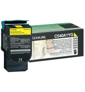 Lexmark C540A1YG, Return Program Toner Cartridge Yellow, C540, C543, C544, C546- Original
