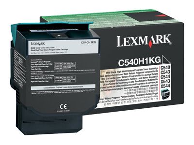 Lexmark C540H1KG, Return Program Toner Cartridge HC Black, C540, C543, C544, C546- Original