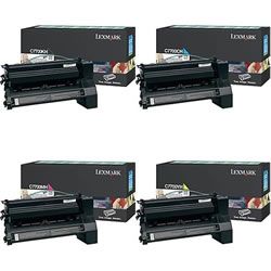 Lexmark C7700KH/CH/MH/YH, 4 Colour Return Program HC Toner Cartridges, C770, C772, C722- Original