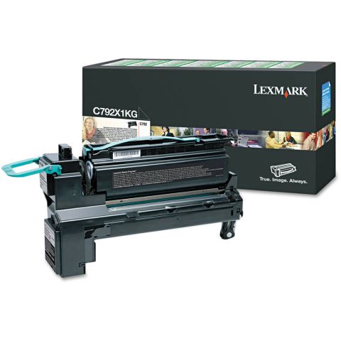 Lexmark C792X1KG, Return Program Toner Cartridge Extra HC Black, C792- Original
