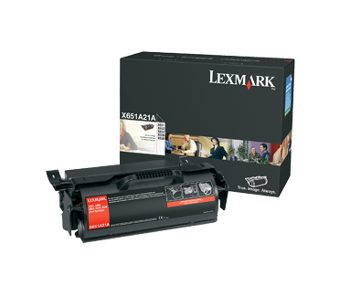 Lexmark X651A21E Toner Cartridge, X651, X652, x654, X656, X658 - Black Genuine