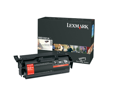 Lexmark X651H21E Toner Cartridge, X651, X652, x654, X656, X658 - HC Black Genuine