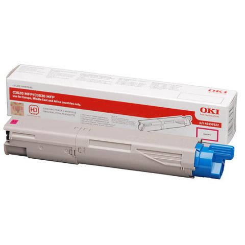 Oki 43459322, Toner cartridge Magenta, C3520, C3530, MC350, MC360- Original