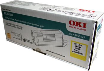 Oki 43866125, Toner Cartridge Yellow, ES3032, ES7411- Original