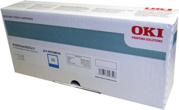 Oki 44318619, Toner Cartridge Cyan, ES3032, ES7411- Original