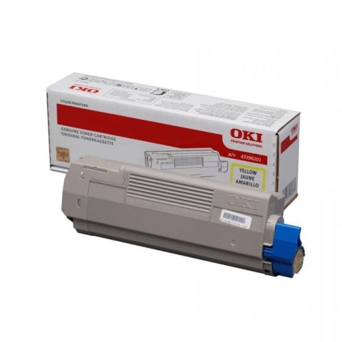 Oki 45396201, Toner Cartridge HC Yellow, MC770, MC780- Original