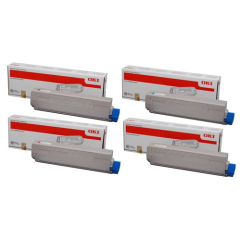 Oki 46443104, 46443103, 46443102, 46443101, HC Toner Multipack, C823, C833, C843- Original 