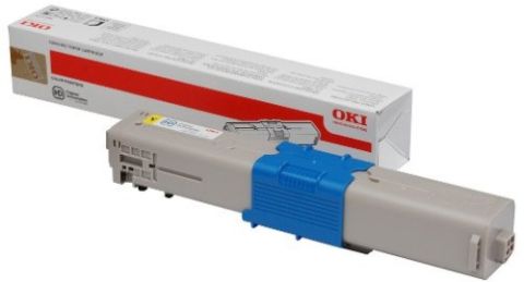 Oki 46490401, Toner Cartridge Yellow, C532dn, C542dn, MC563, MC573- Original