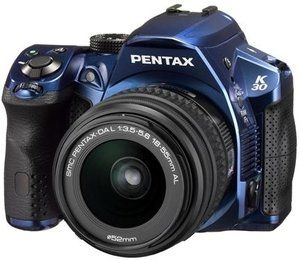 Pentax Imaging K-30, Blue Digital SLR Camera + 18-55mm Lens