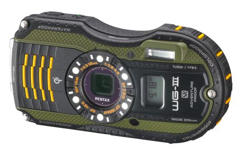 Pentax, WG-3, GPS, Digital Camera- Green