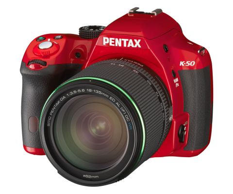 Pentax, K-50, Digital SLR Camera- Red