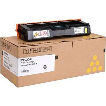 Ricoh 407635, Toner Cartridge HC Yellow, SP C310, C311, C231, C232- Original
