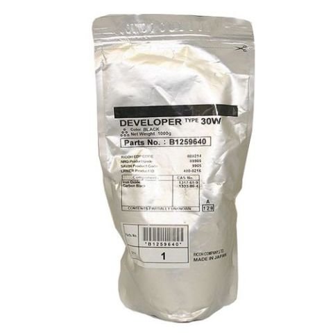 Ricoh B1259640 Developer Black, Type 30w, MPW 2400, 3600, 3601, 5100, 7140 - Genuine