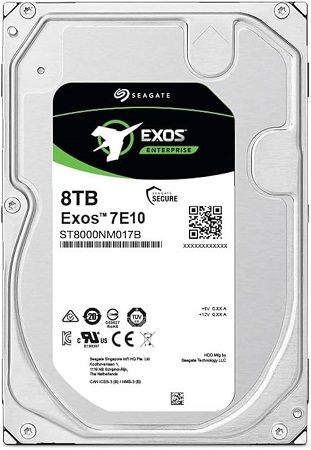 Seagate ST8000NM017B, Exos 7E10, 8TB 512E/4KN SATA 6Gb/s 7200RPM 256MB Enterprise Hard Drive