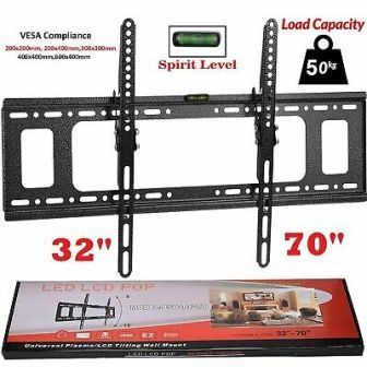 Splinktech Slim TILT TV Wall Bracket Mount For 32", 40", 42", 50", 55", 60", 65", 70" Plasma, LED, LCD  