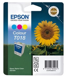 Epson T018 Ink Cartridge - Tri-Colour Genuine