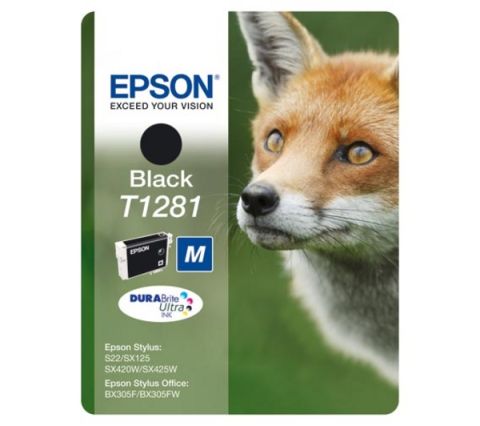Epson T1281, Ink Cartridge Black, Stylus S22, SX125, SX130, SX230- Original