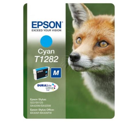 Epson T1282, Ink Cartridge Cyan, Stylus S22, SX125, SX130, SX230- Original