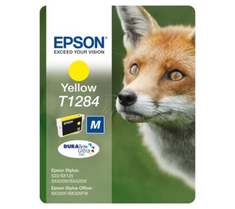 Epson T1284, Ink Cartridge Yellow, Stylus S22, SX125, SX130, SX230- Original