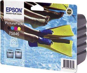 Epson T5846 Ink Cartridge - 4 Colour Photo Pack Genuine 