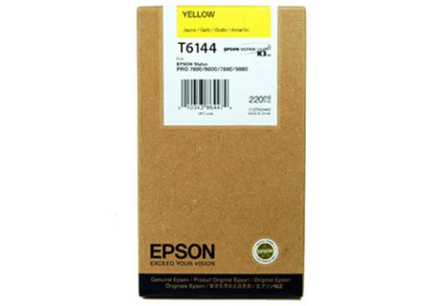 Epson T6144, Ink Cartridge HC Yellow, Stylus Pro 4400, 4450- Original 