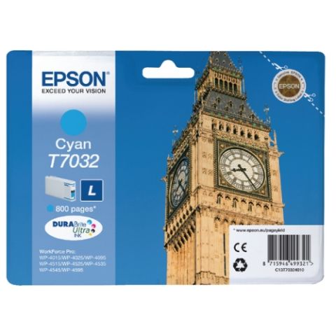 Epson C13T70324010, Ink Cartridge Cyan, Pro WP-4015, 4025, 4095, 4515- Original