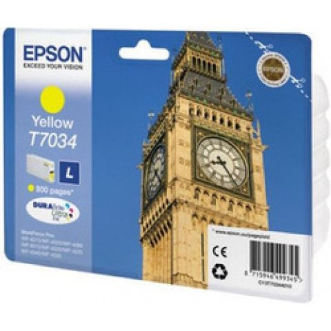 Epson C13T70344010, Ink Cartridge Yellow, Pro WP-4015, 4025, 4095, 4515- Original