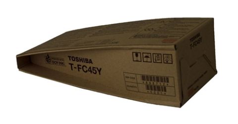 Toshiba T-FC45Y Toner Cartridge, E-STUDIO 4500C, 5500C - Yellow Genuine