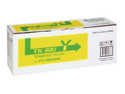 Kyocera TK880Y, Toner Cartridge Yellow, FS C8500- Original
