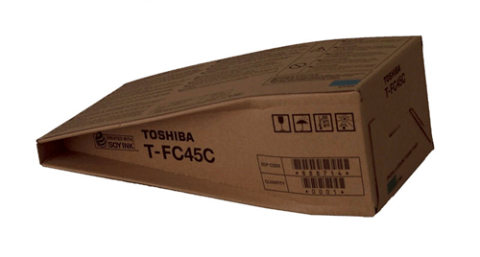 Toshiba T-FC45C Toner Cartridge, E-Studio 4500C, 5500C - Cyan Genuine